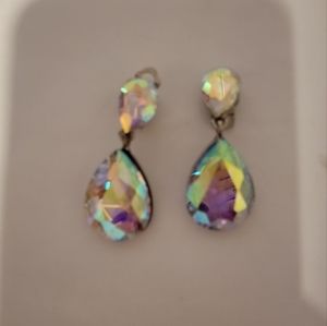 rhinestone clip on earrings